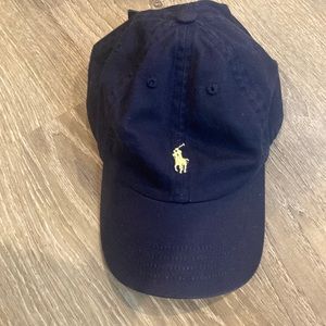 Navy toddler Polo baseball cap.